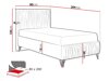 Continental bed Logan 112 (Amor Velvet 4314)