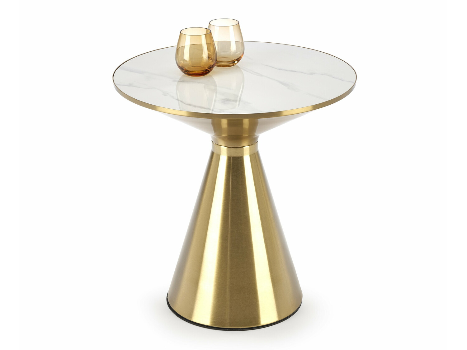 Coffee table Houston 1553 (Golden + White marble)