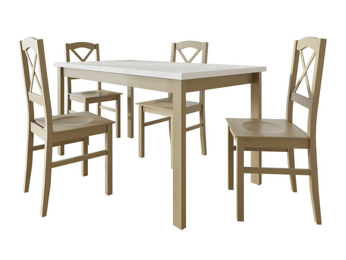 Dining set Victorville 286 (Sonoma oak + White)