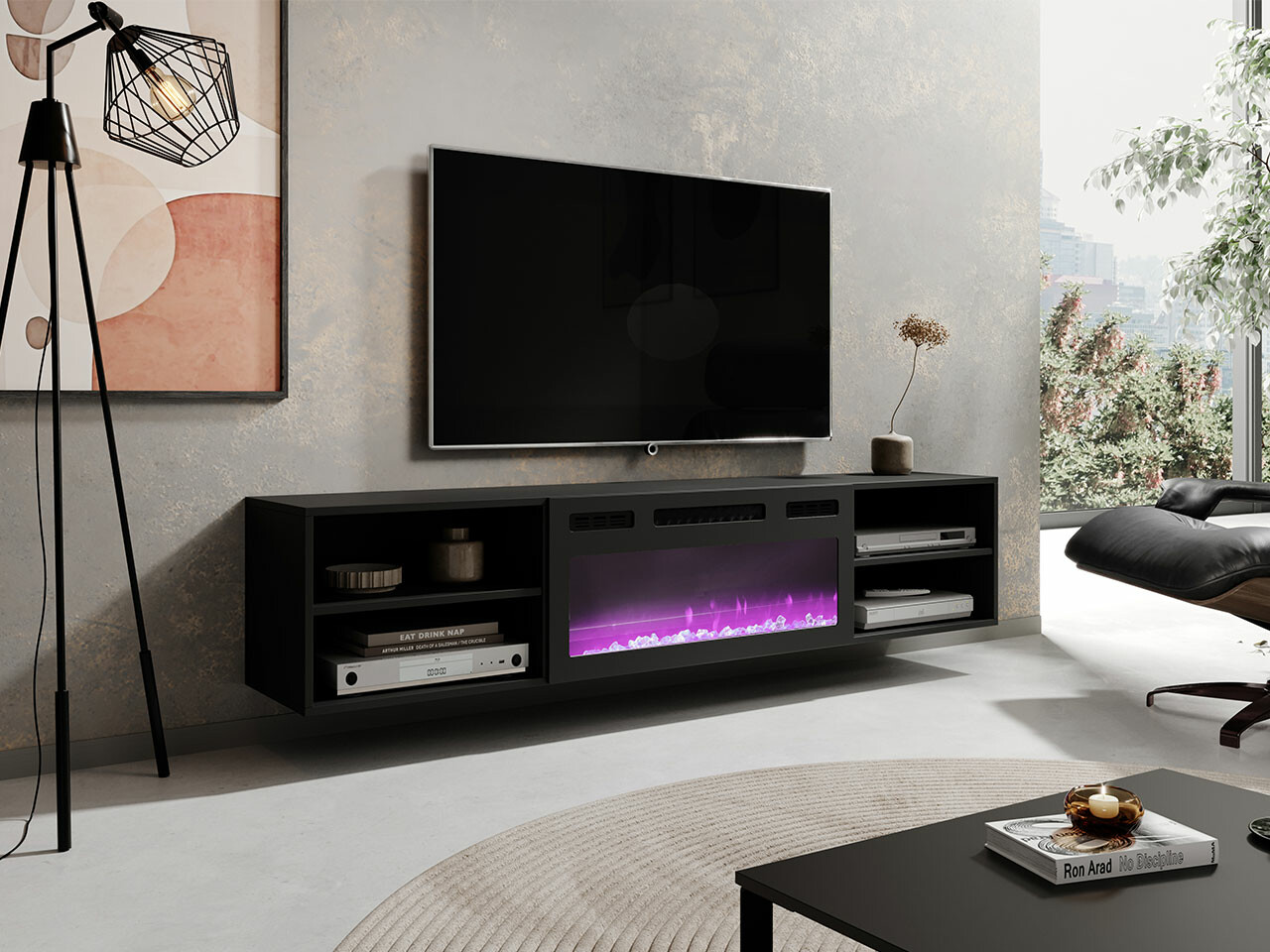 TV stand Charlotte 190 (Black)