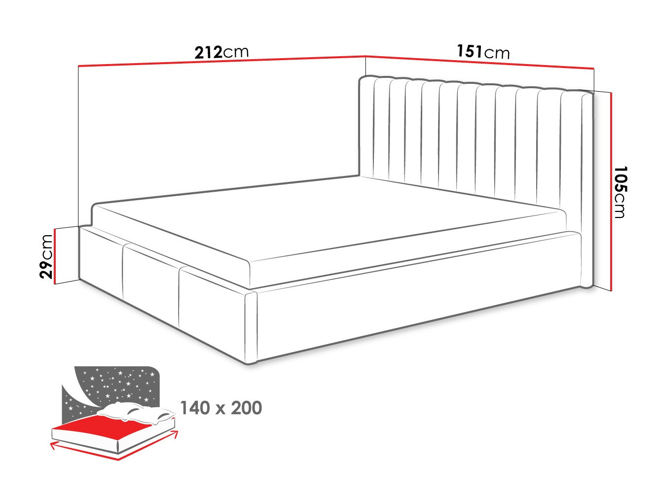 Bed ComfiDream 179 (Fresh 32)