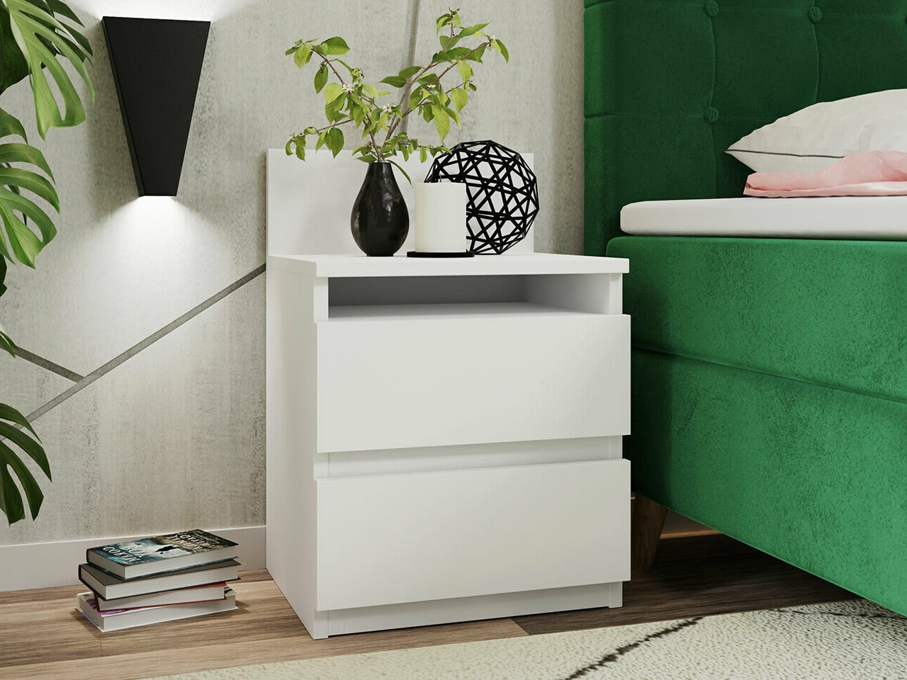 Bedside table Comfivo Structor (White)