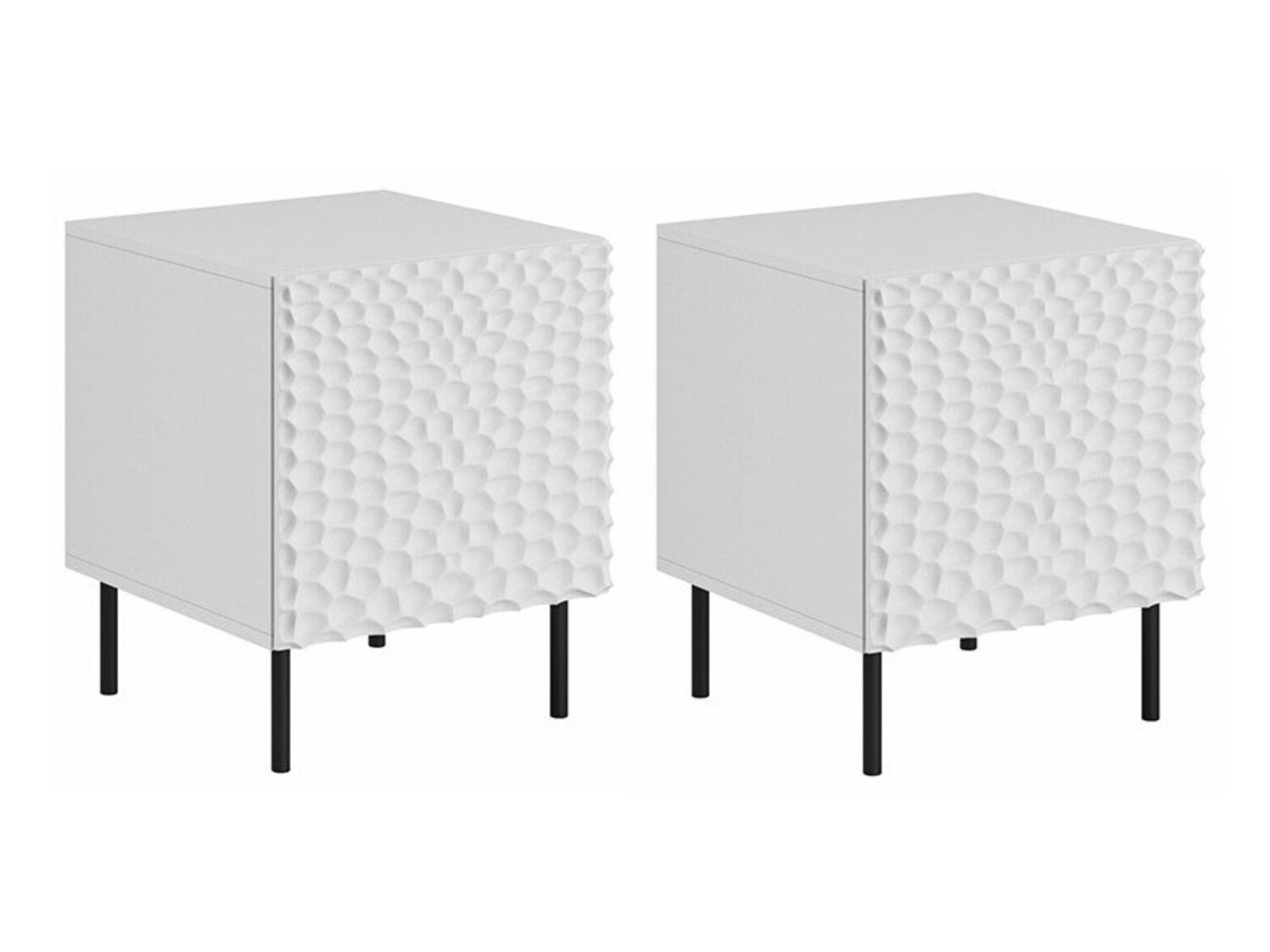 Set of bedside tables Charlotte 172 (White + Black)