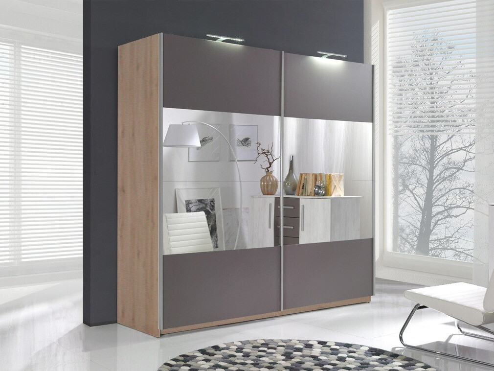 Wardrobe Murrieta 136 (San Remo oak + Grey)