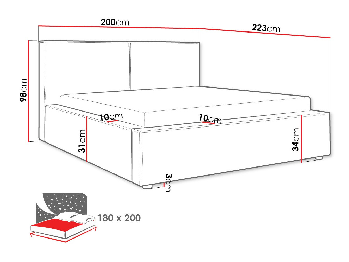 Bed TrendyNest Pelagia (Manila 14)