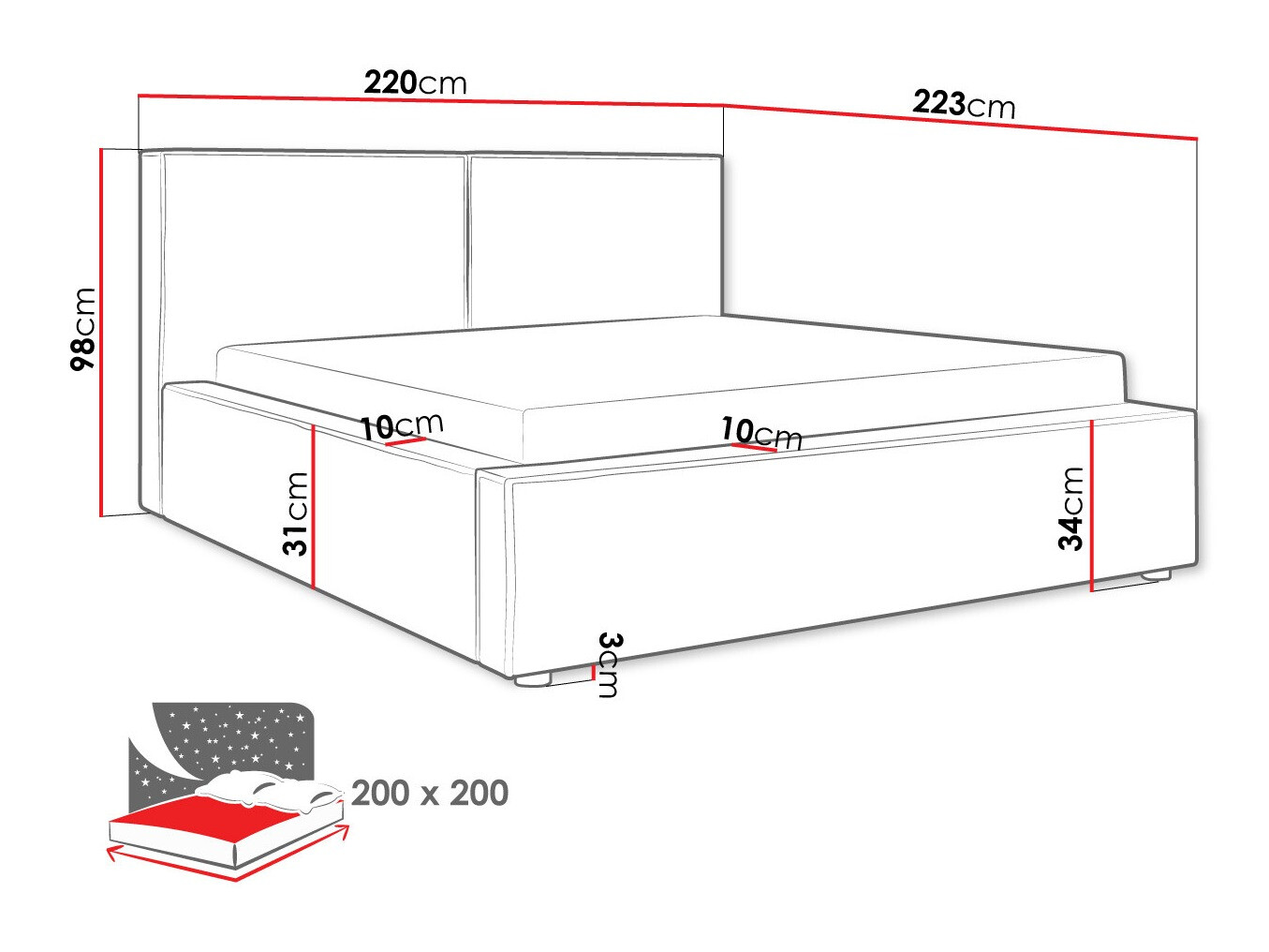 Bed TrendyNest Pelagia (Manila 14)