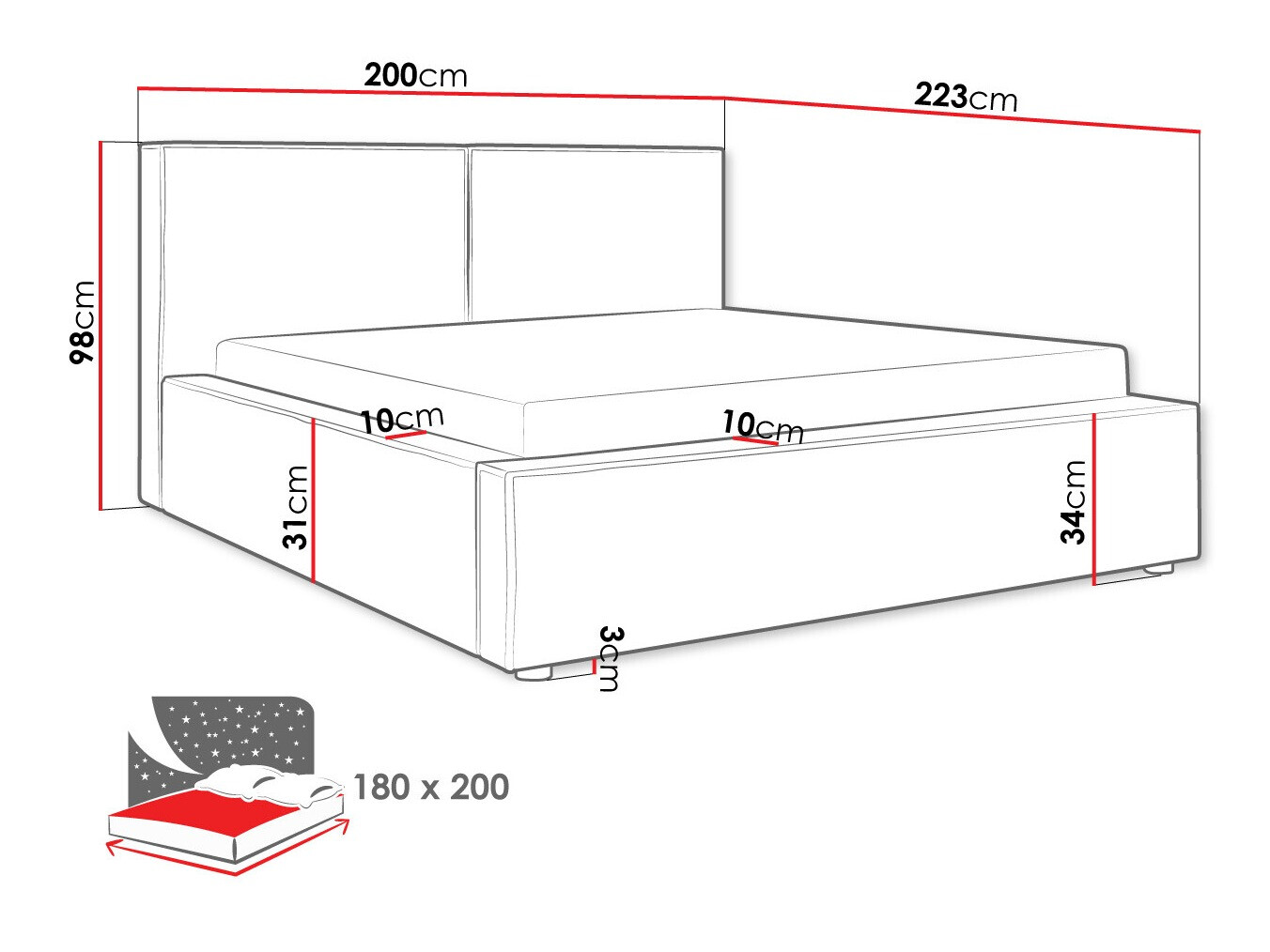 Bed TrendyNest Pelagia (Manila 18)