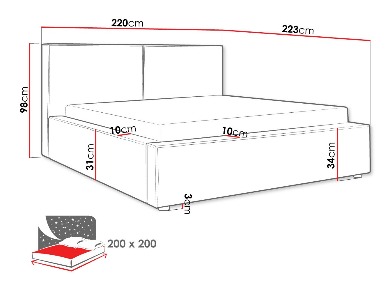 Bed TrendyNest Pelagia (Manila 18)