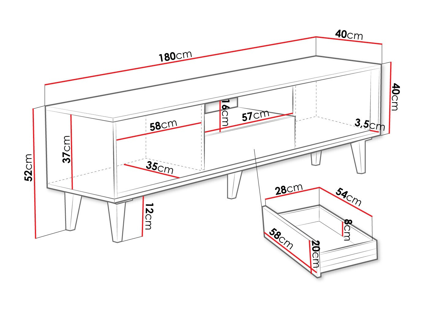 TV stand Comfivo Romtori I