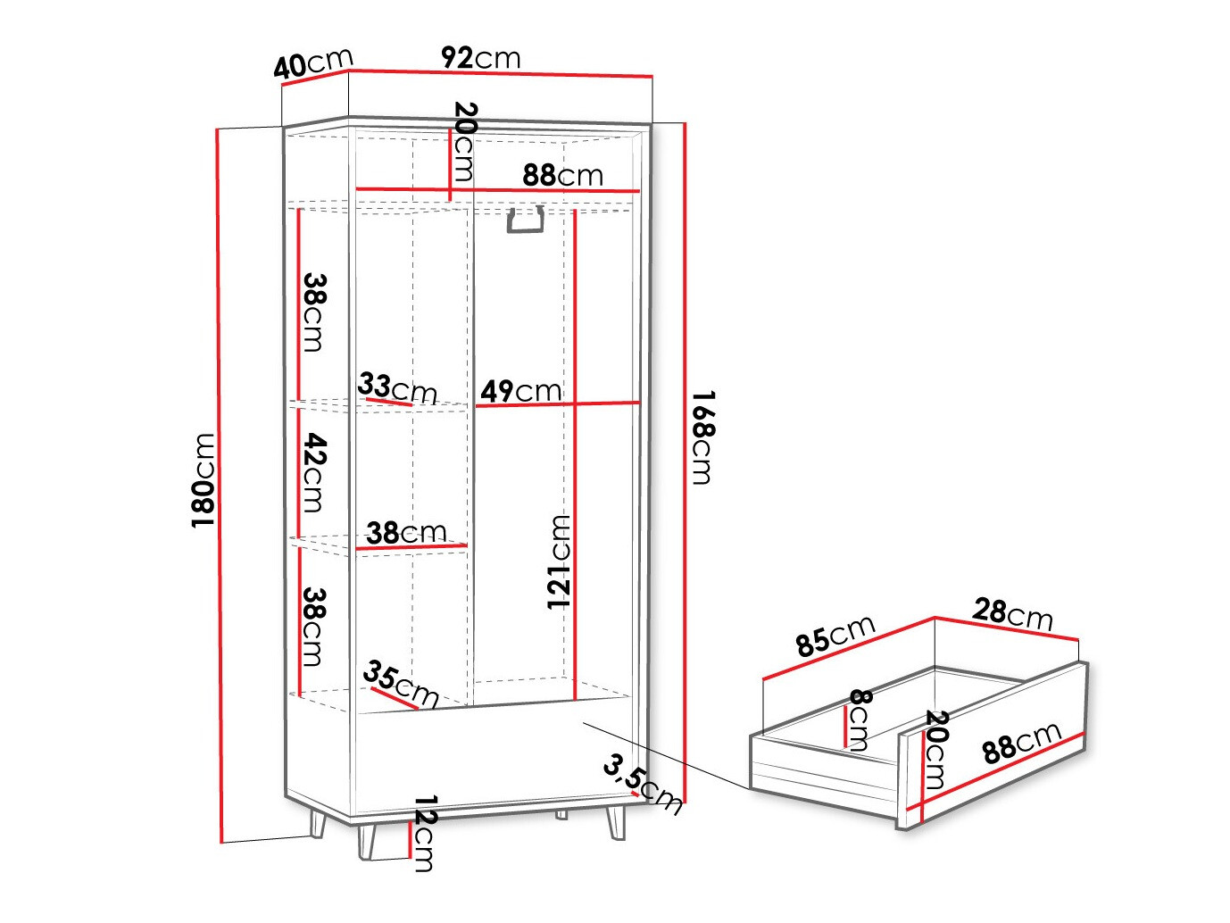 Wardrobe Comfivo Romtori