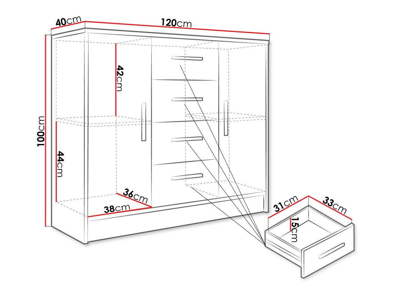 Chest of drawers Comfivo Pastor
