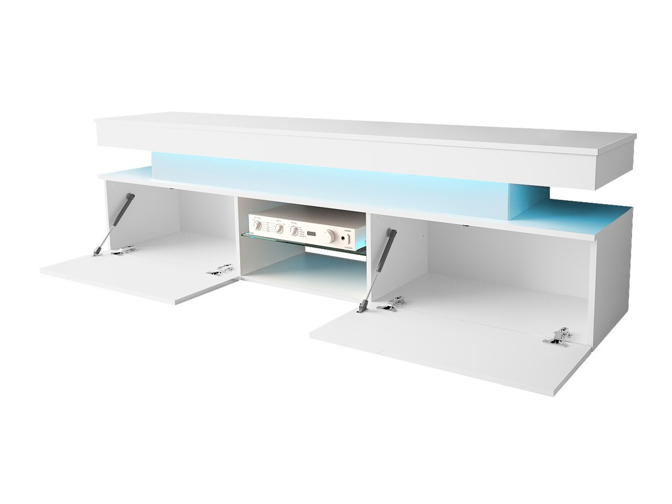 Living room set Monfero (Black + Glossy black)