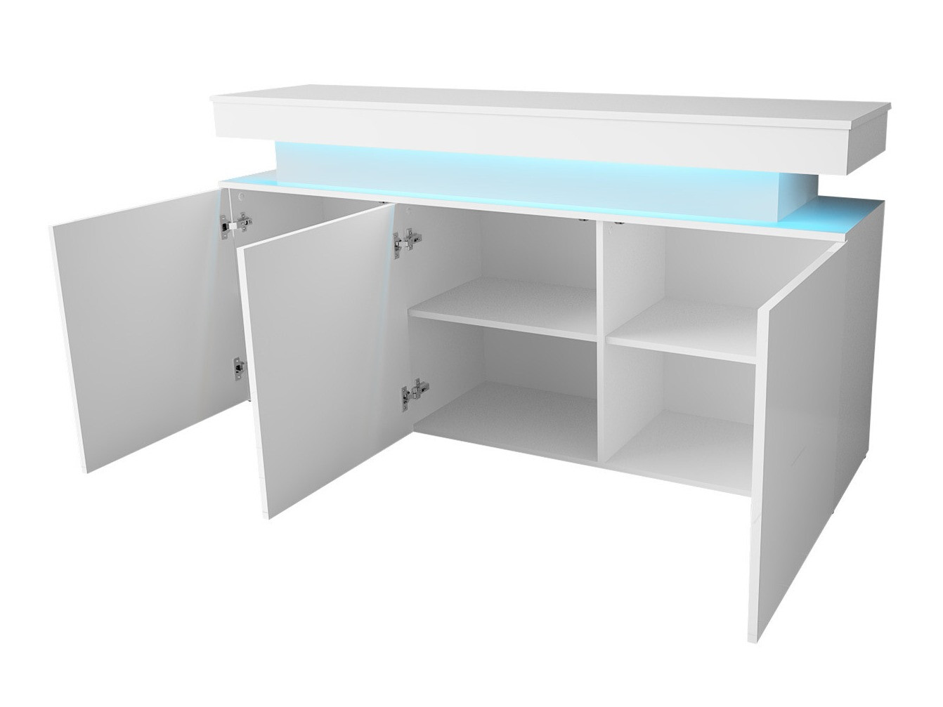 Sideboard Monfero (Black + Glossy black)