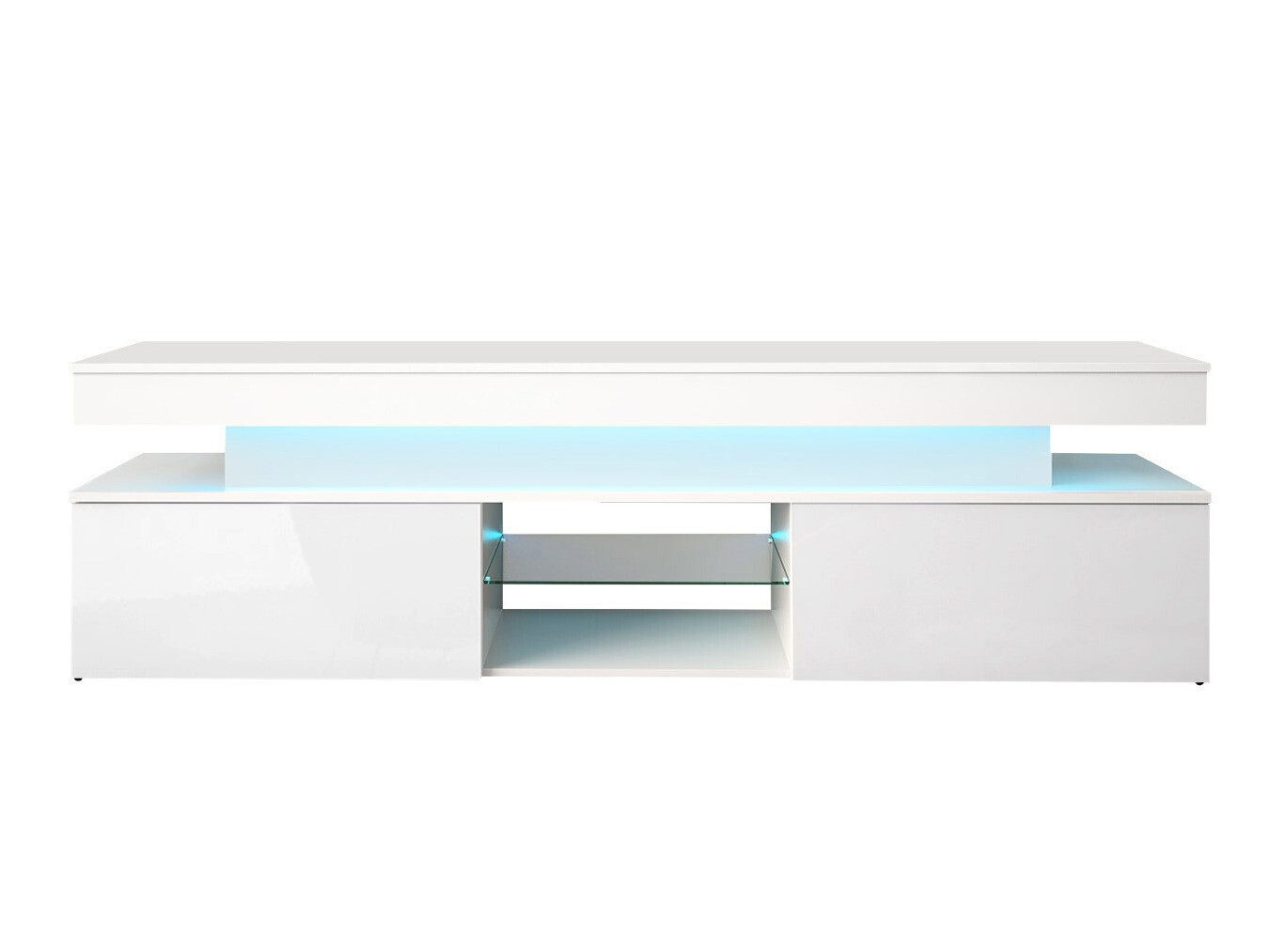 TV stand Monfero (White + Glossy white)