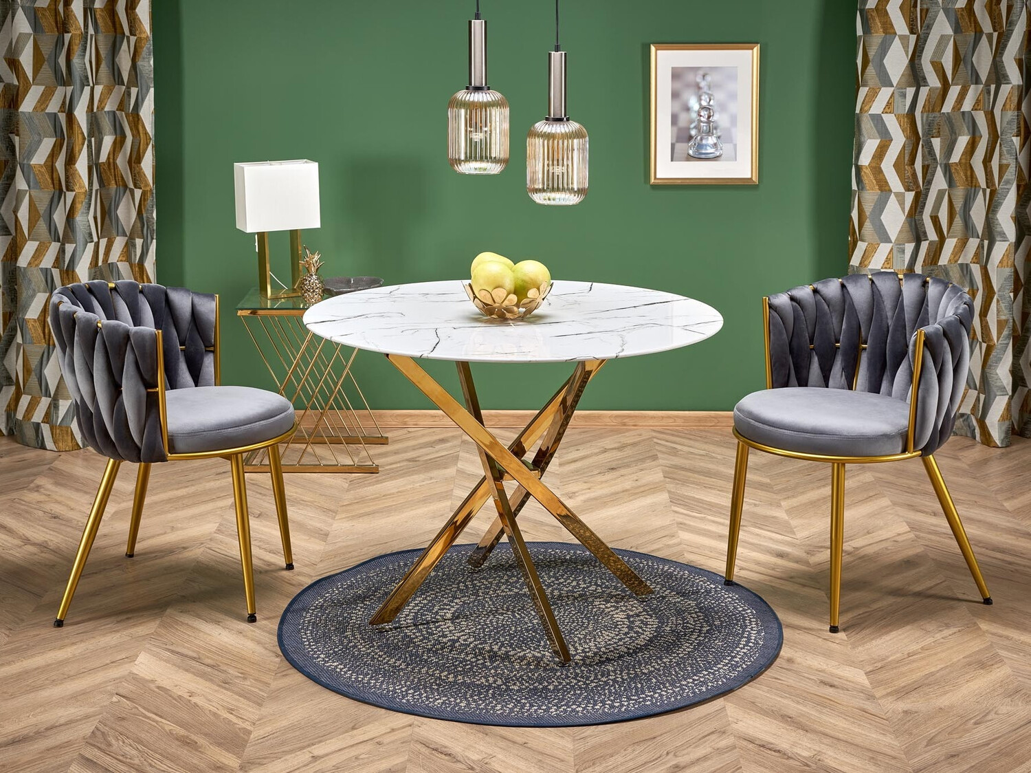 Chair Houston 1506 (Grey + Golden)