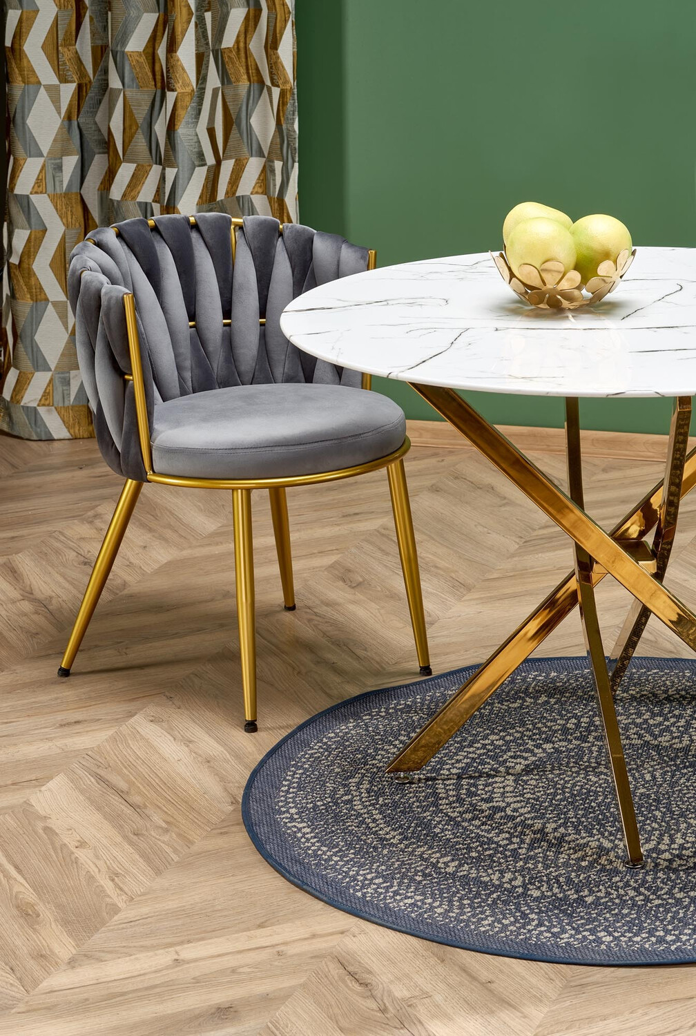 Chair Houston 1506 (Grey + Golden)