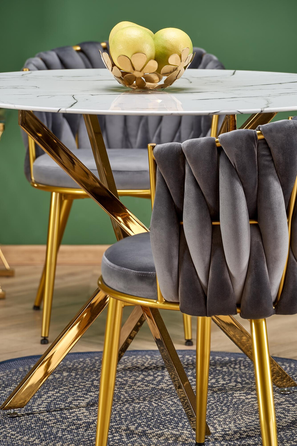 Chair Houston 1506 (Grey + Golden)