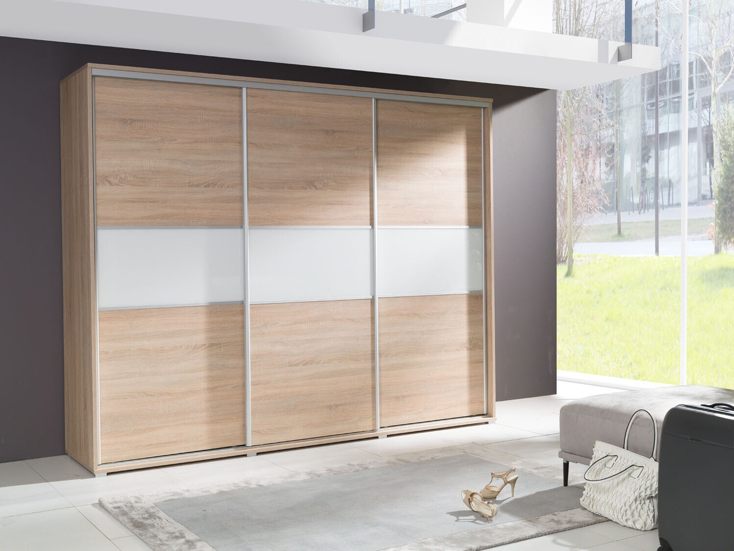 Wardrobe Murrieta 132 (Sonoma oak + White)
