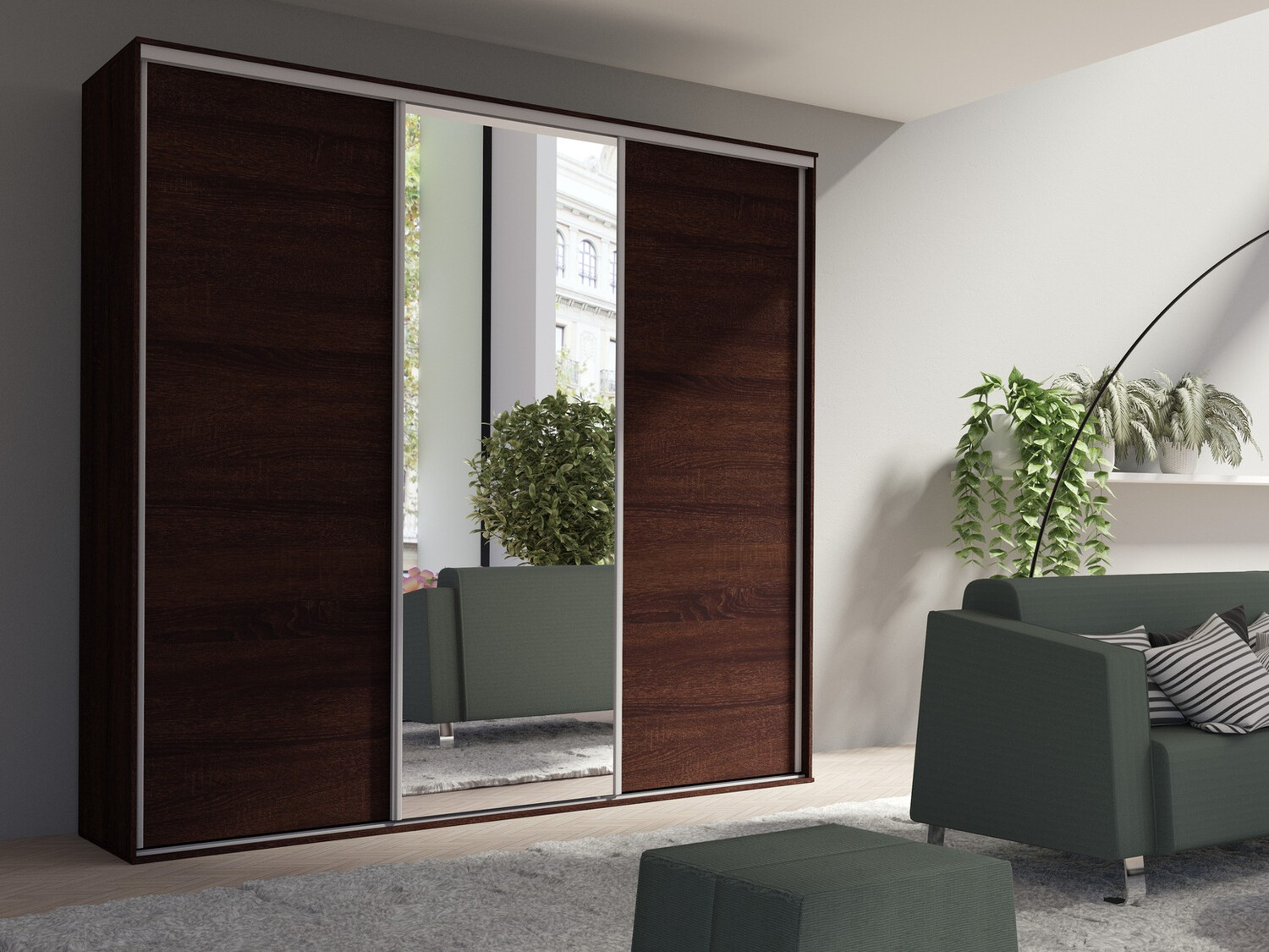 Wardrobe Murrieta 145 (Dark Sonoma oak)