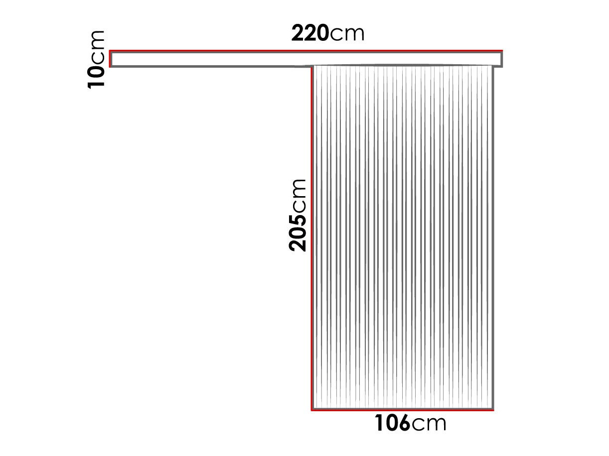 Sliding door Dover 204 (Anthracite + Black)