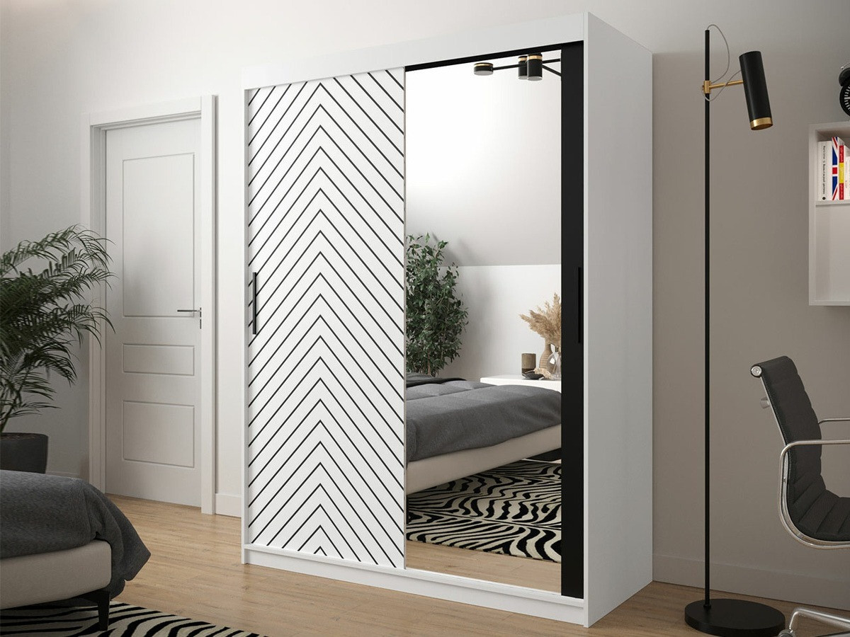 Wardrobe Hartford 311 (White + Black)