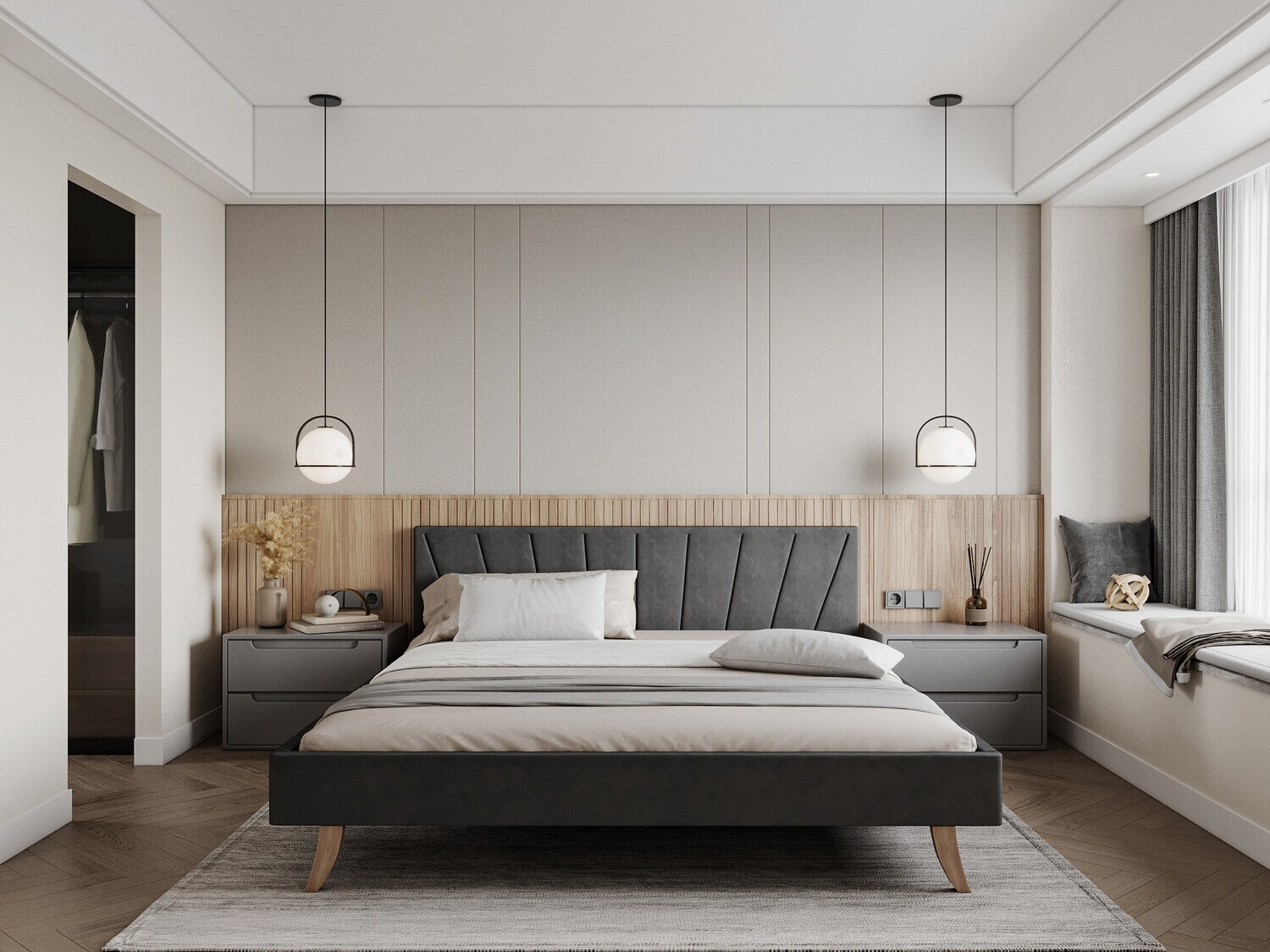 Bed Fairfield 108 (Graphite)