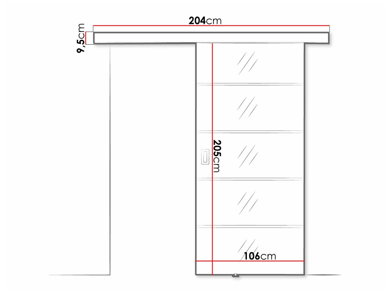 Sliding door Dover 212