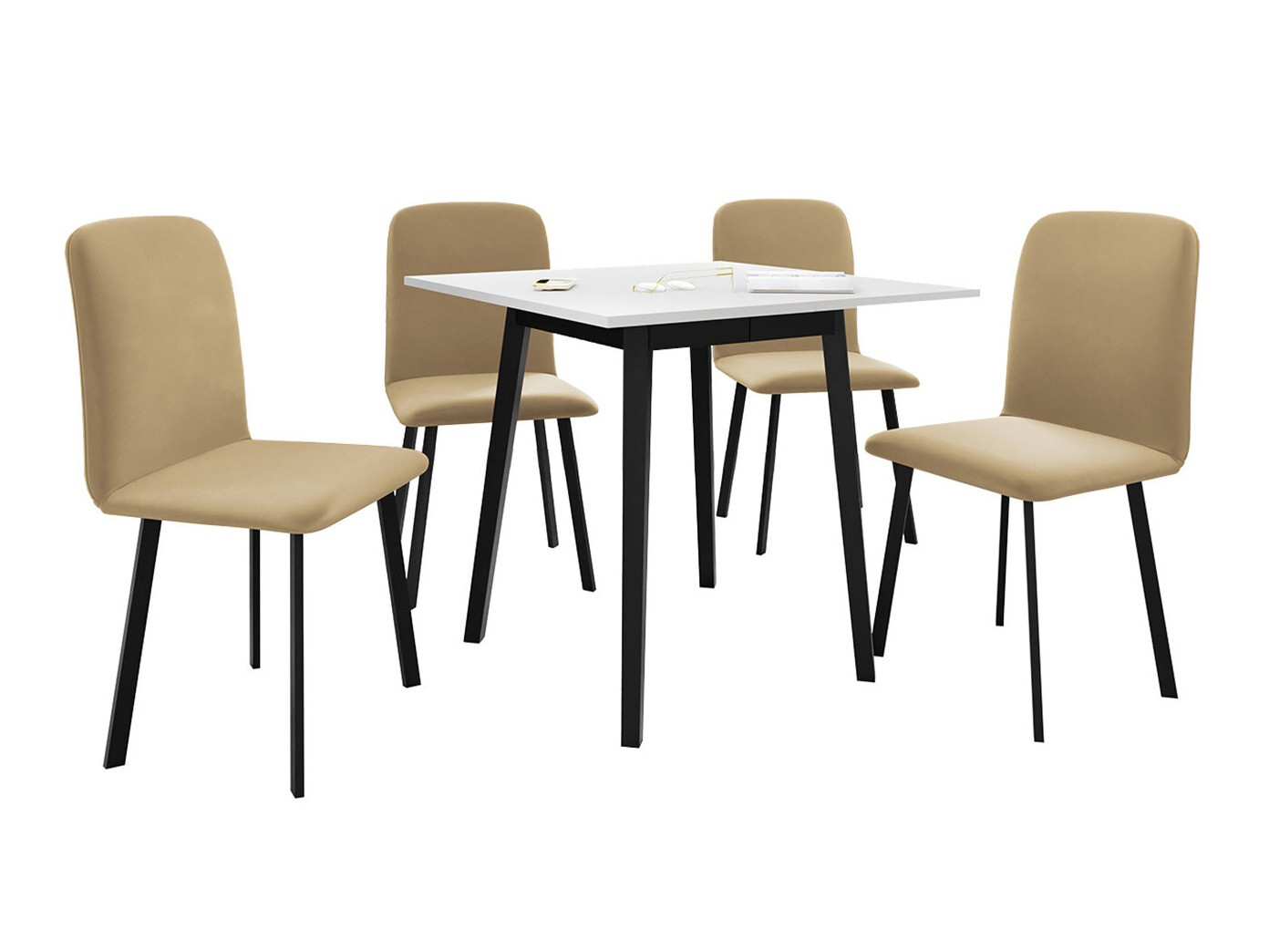 Dining set Edmond 116 (White + Black)