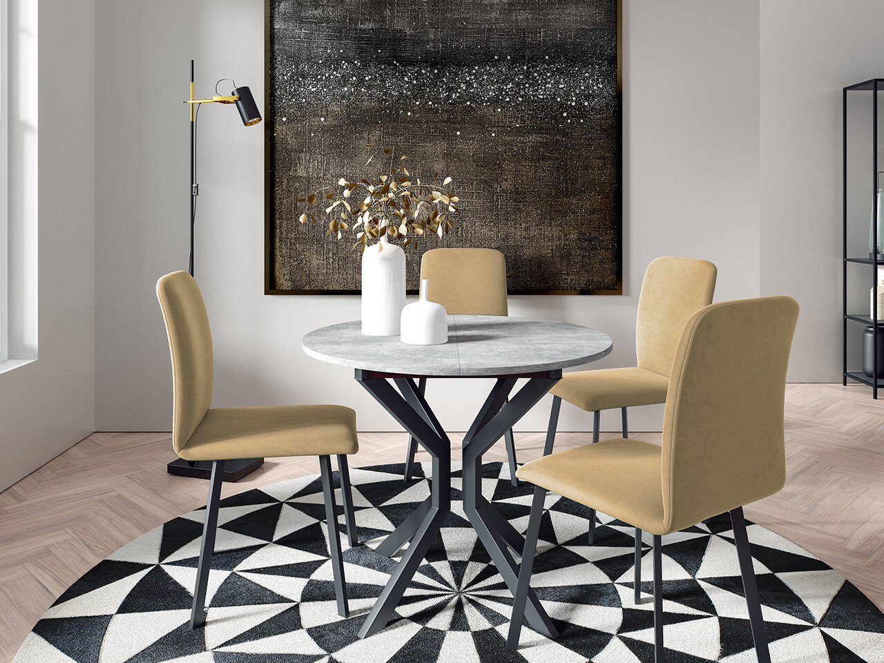 Dining set Edmond 118 (Amor Velvet 4302)
