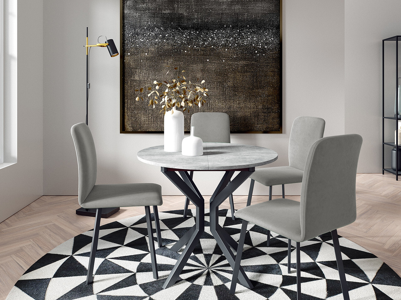 Dining set Edmond 118 (Amor Velvet 4318)