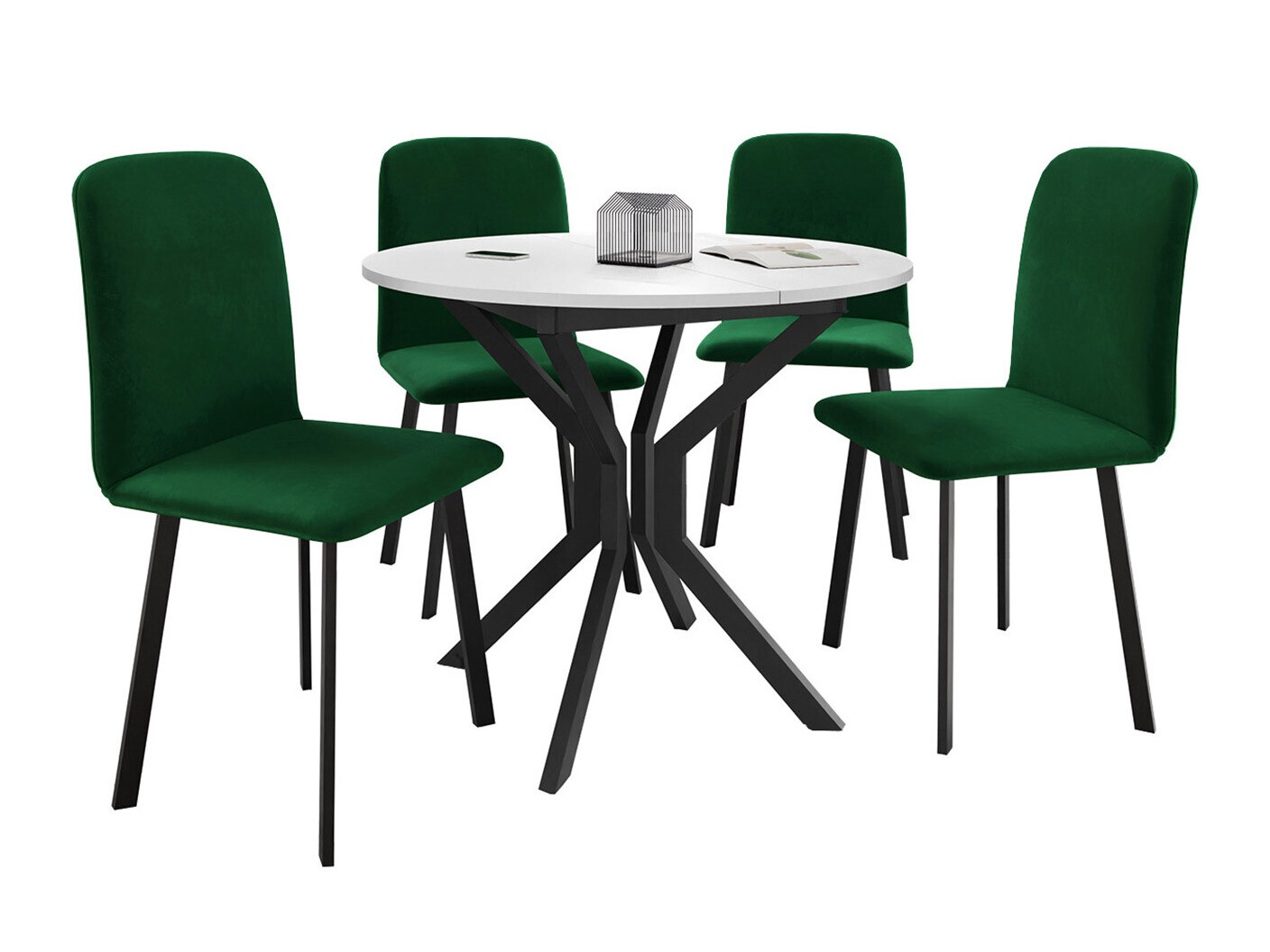 Dining set Edmond 118 (White + Black)
