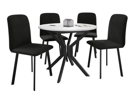 Dining set Edmond 118 (White + Black)