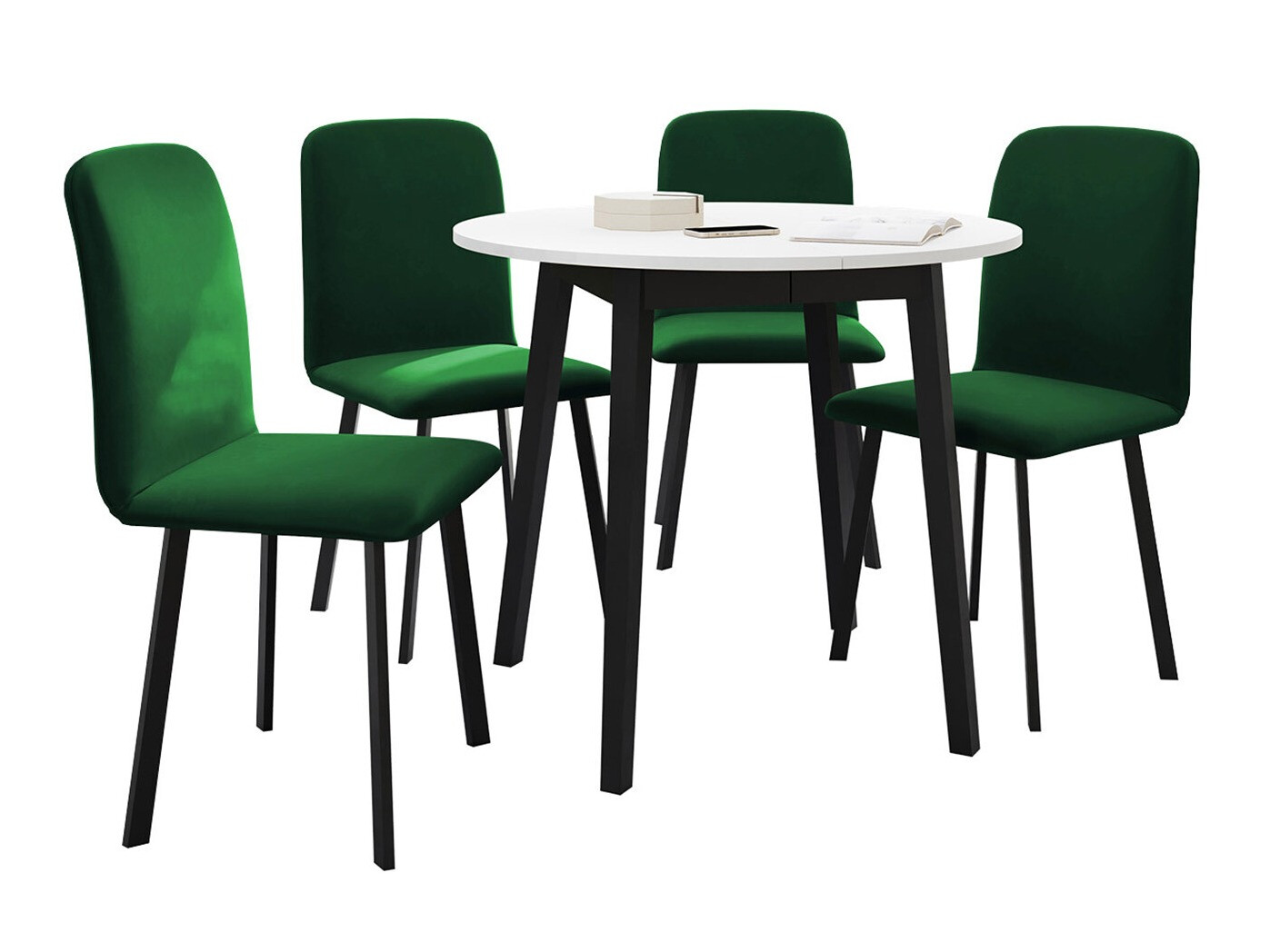 Dining set Edmond 119 (White + Black)