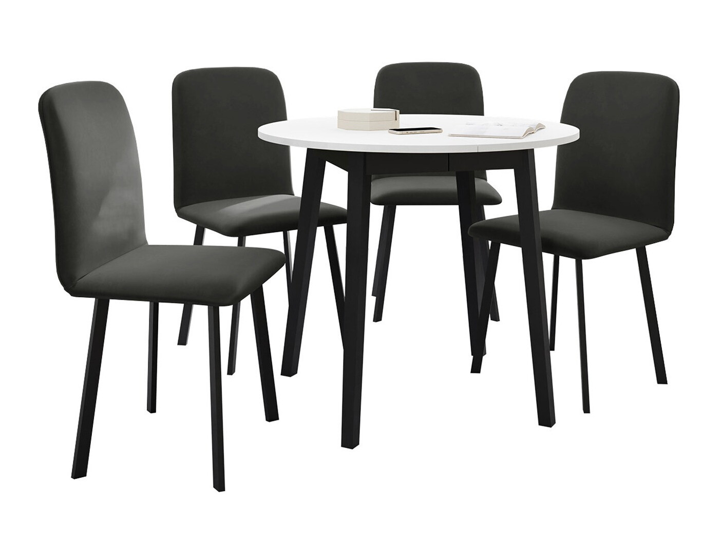 Dining set Edmond 119 (White + Black)