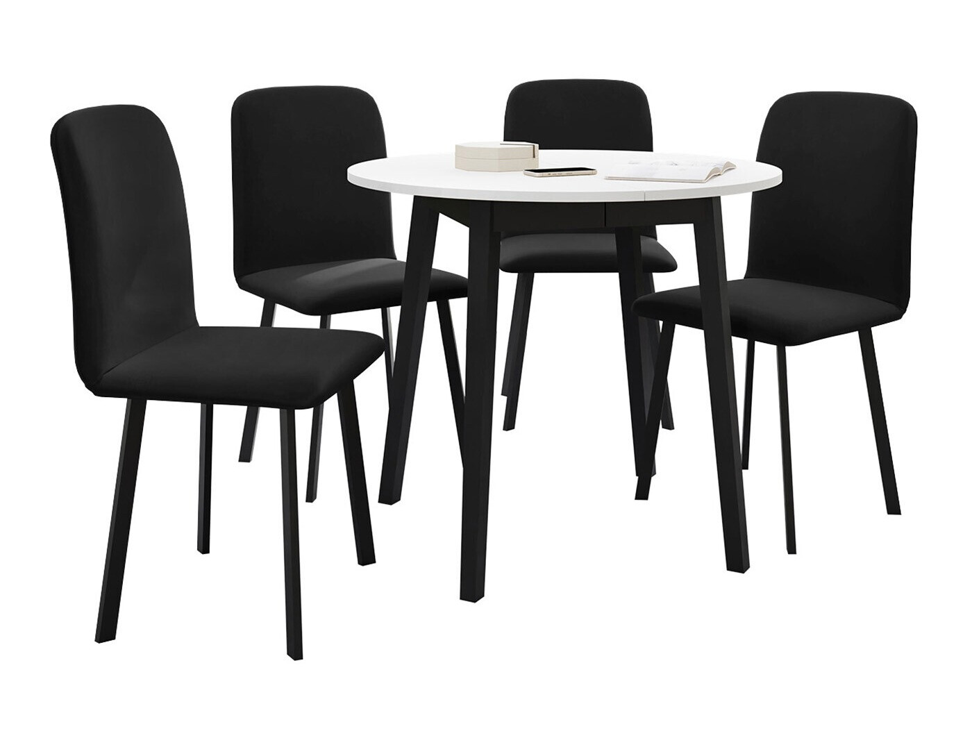 Dining set Edmond 119 (White + Black)