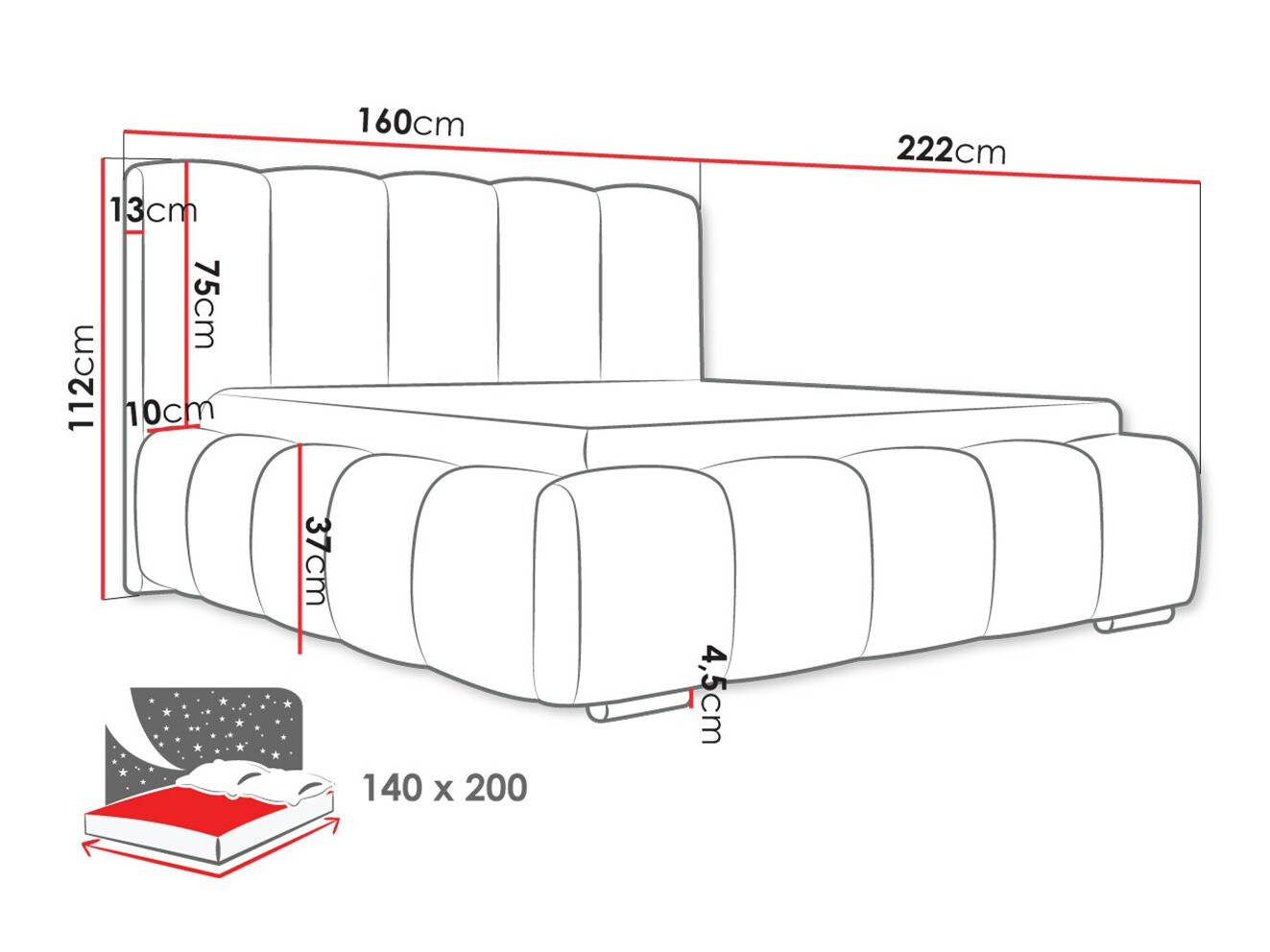 Bed TrendyNest Alceus I (Kronos 29)