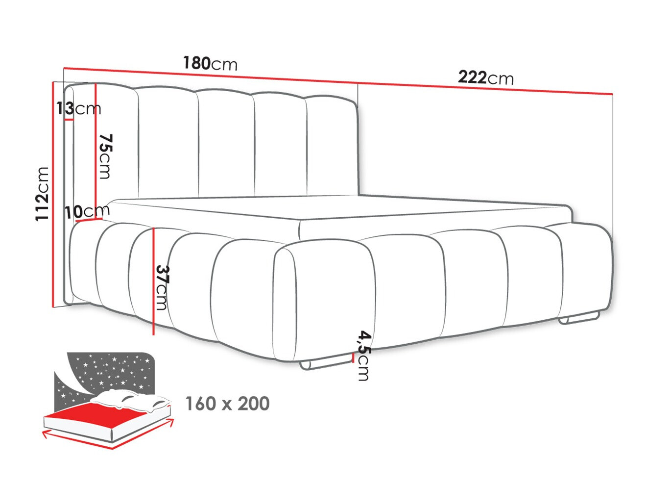 Bed TrendyNest Alceus I (Kronos 29)