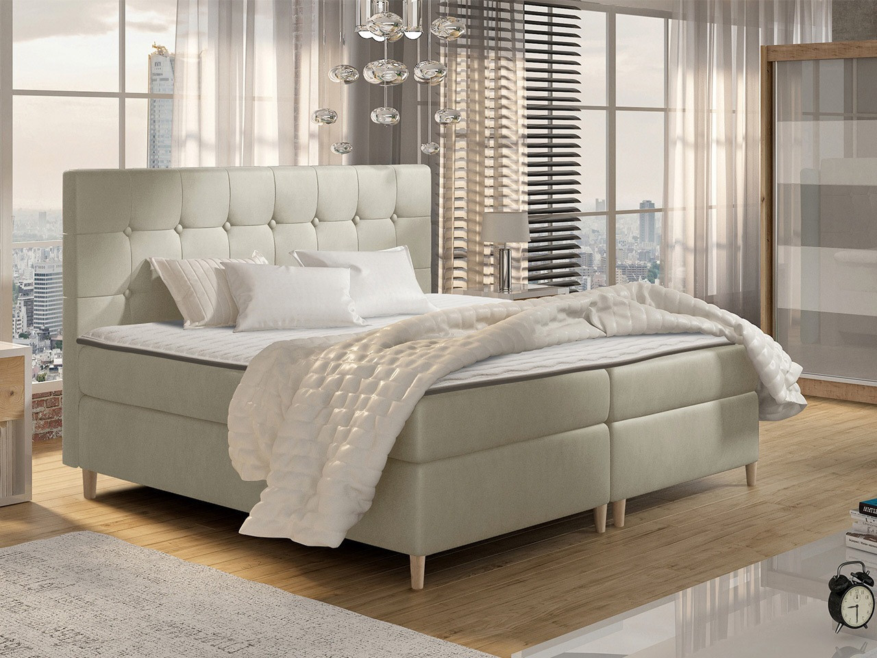 Continental bed Caseus (Magic Velvet 2201)