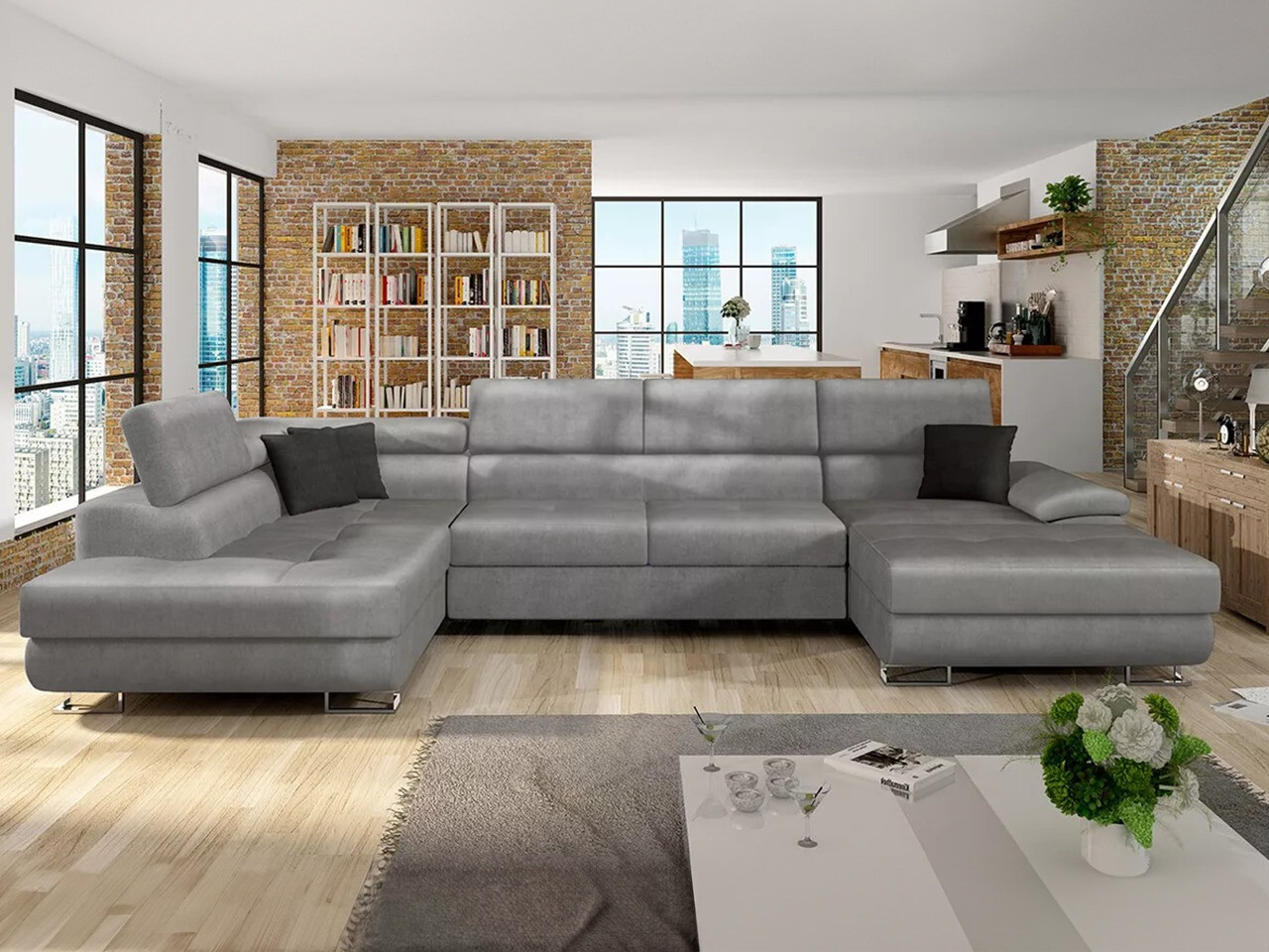 Corner sofa Comfivo Ruta IV (Magic Velvet 2217 + Magic Velvet 2219)