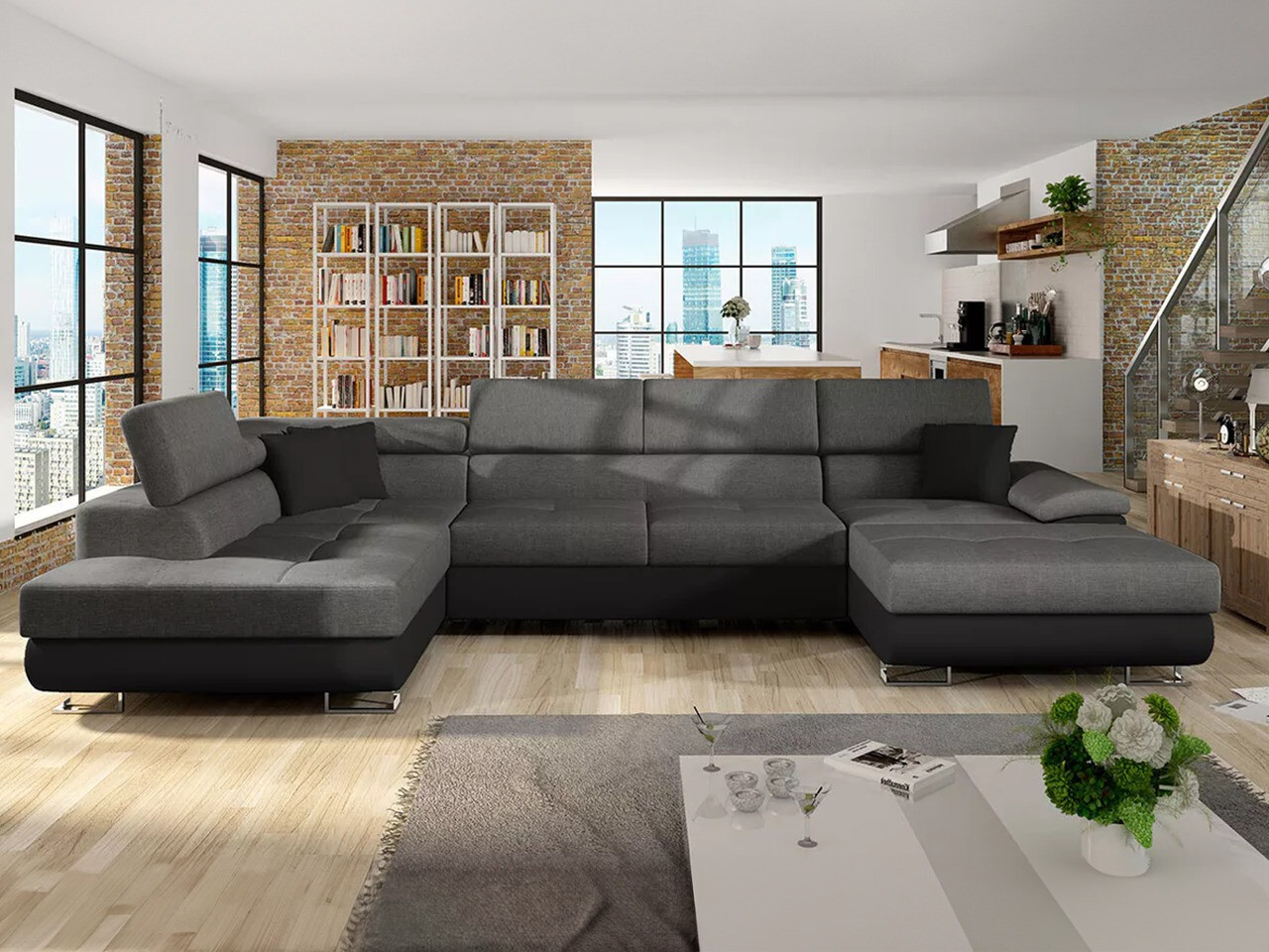 Corner sofa Comfivo Ruta IV (Soft 011 + Lux 06 + Soft 011)