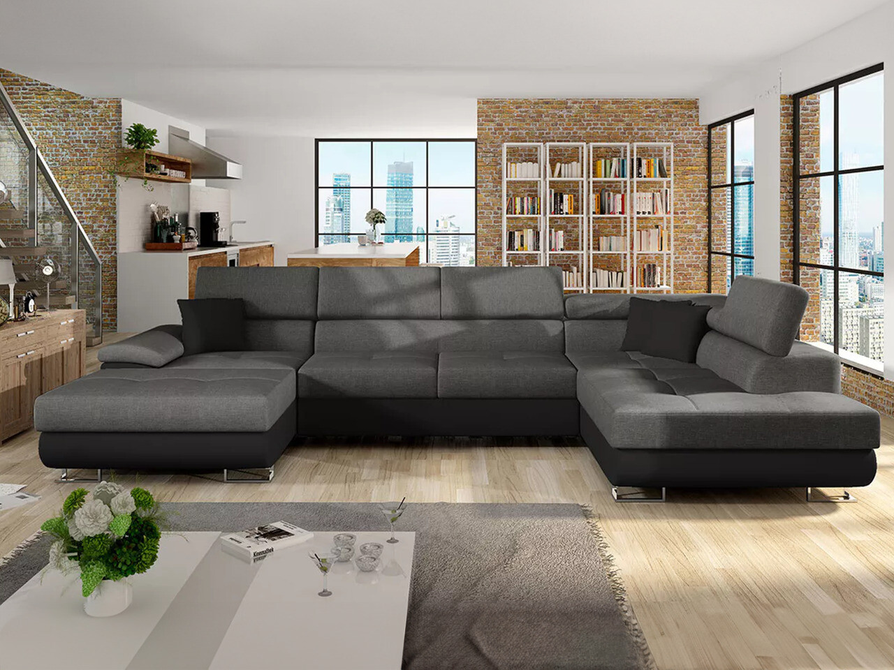 Corner sofa Comfivo Ruta IV (Soft 011 + Lux 06 + Soft 011)