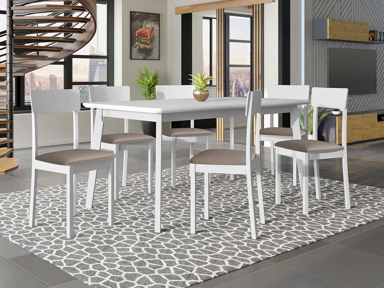 Dining set Victorville 350 (White)