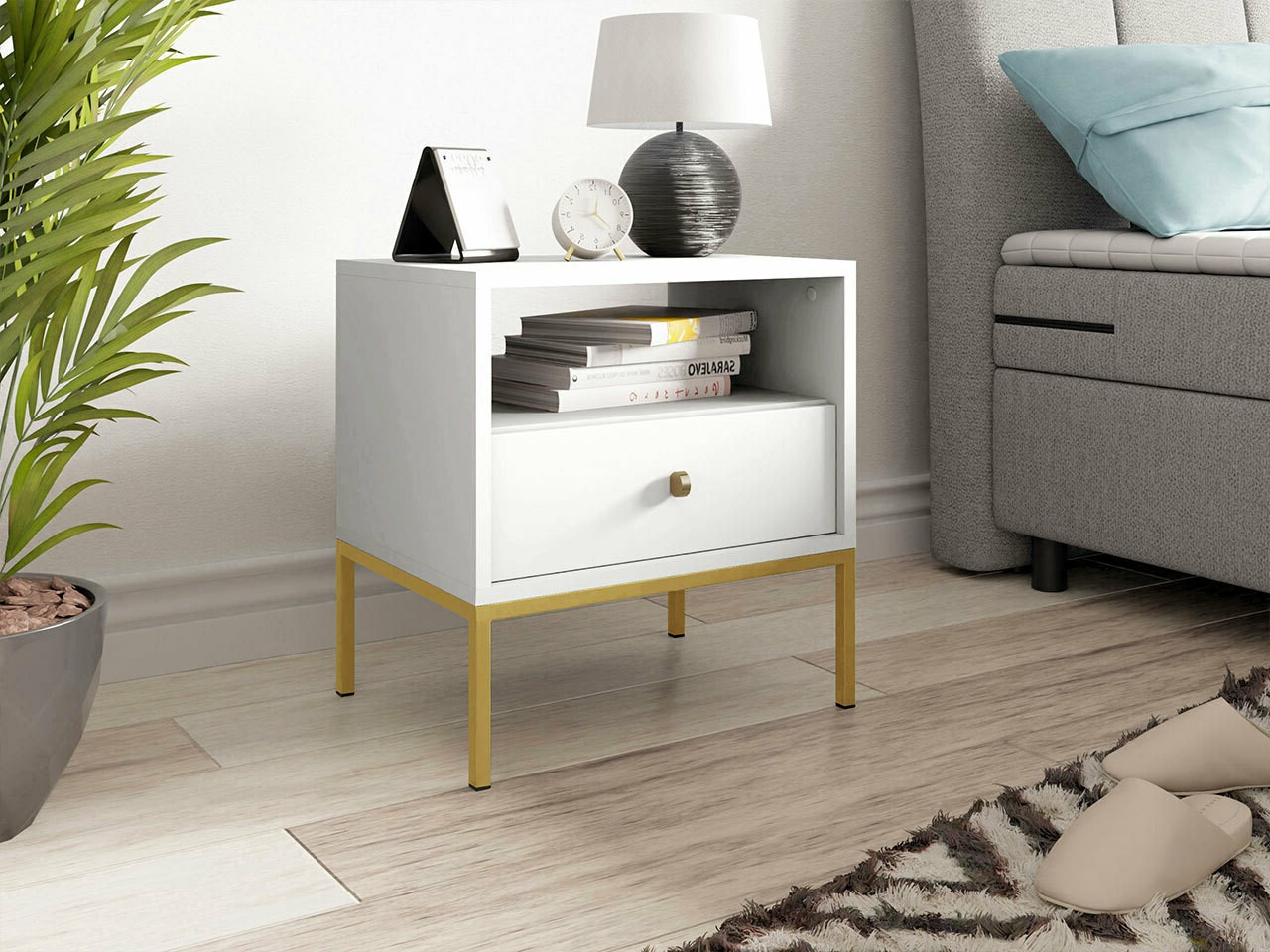 Bedside table Formis (White)