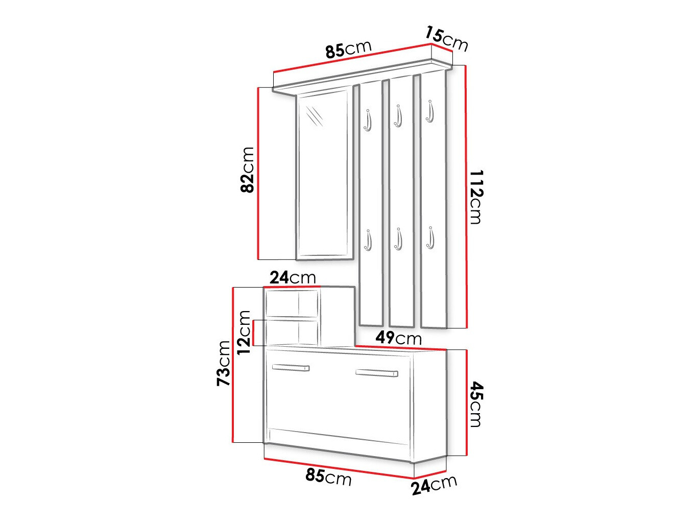 Hallway set Candum (Black)