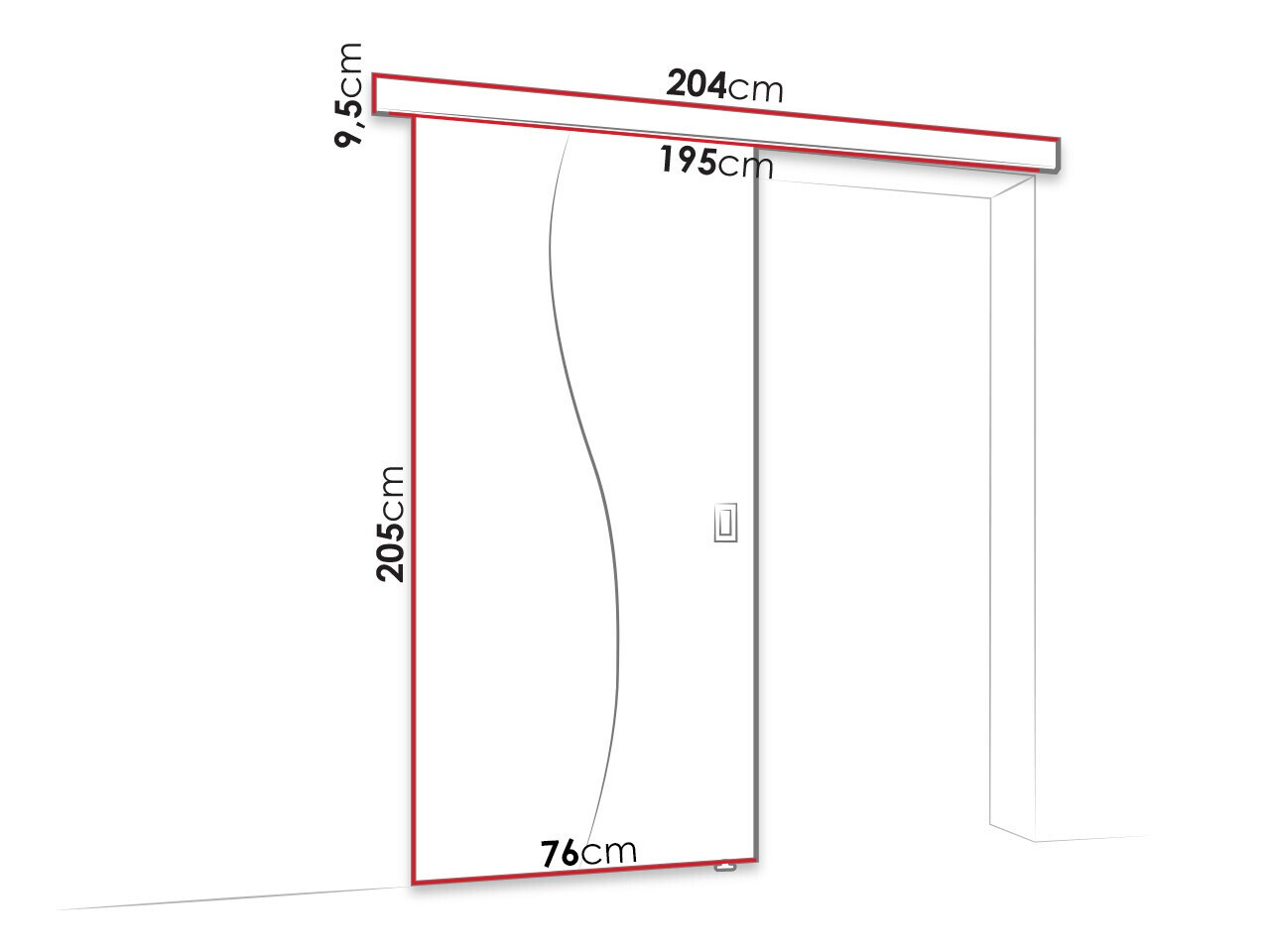 Sliding door Dover 213 (White)