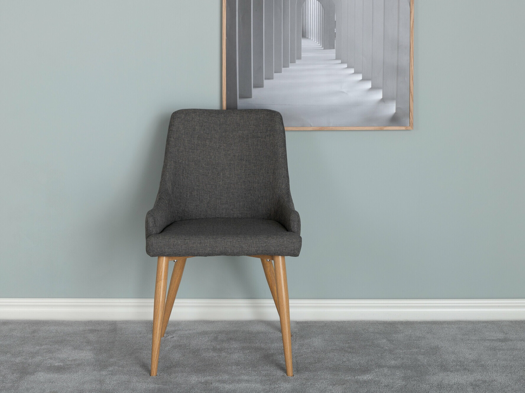 Chair Dallas 222 (Dark grey + Brown)