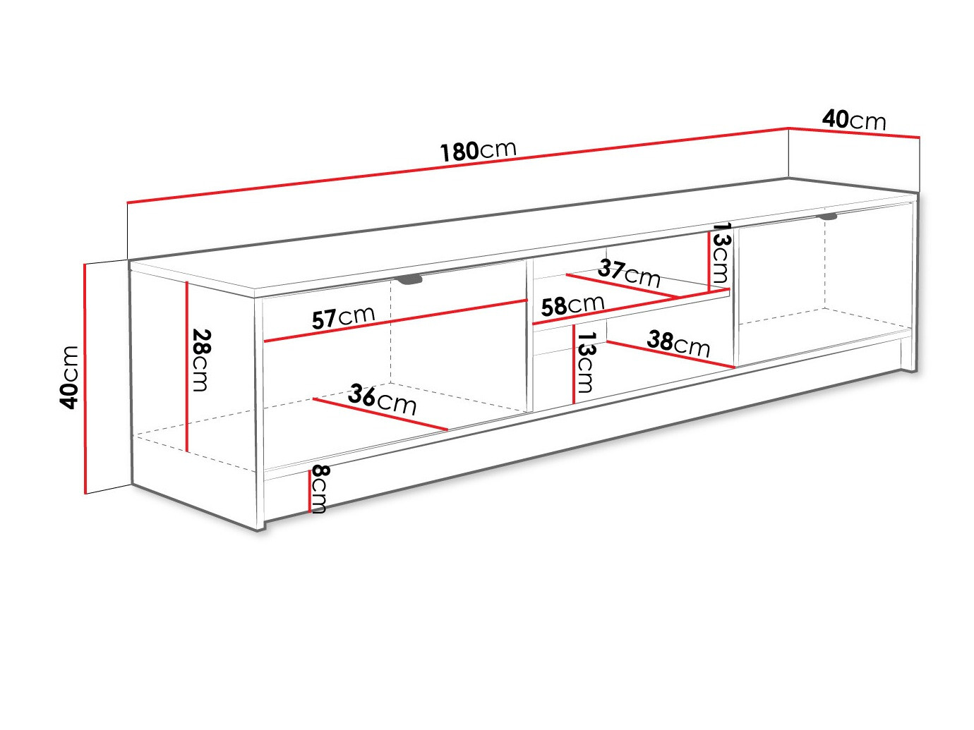 TV stand Comfivo Papilio I (White)
