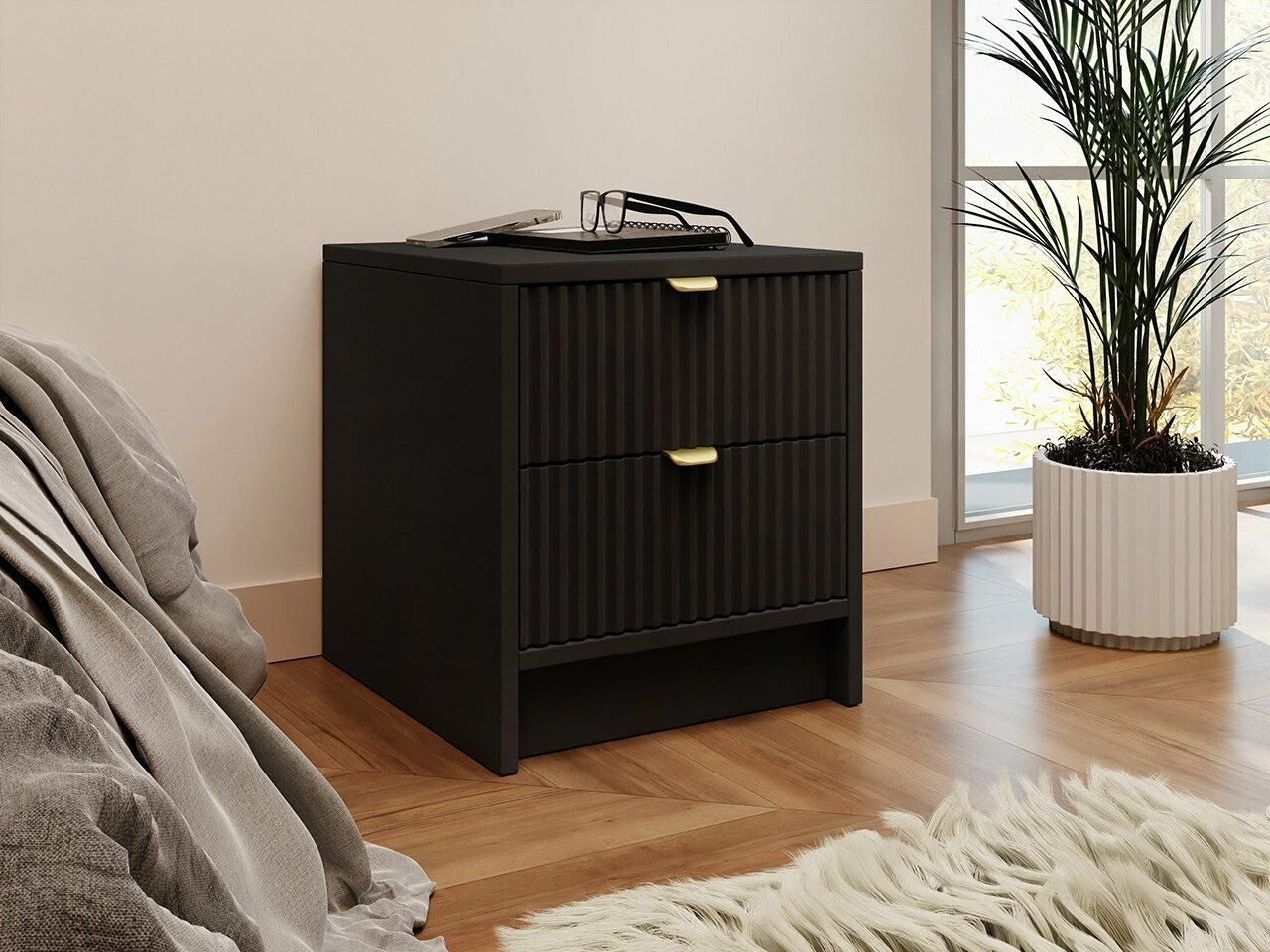 Bedside table Comfivo Papilio (Black)
