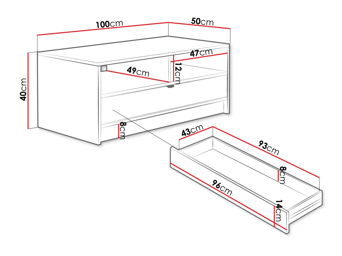 Coffee table Comfivo Papilio (Black)
