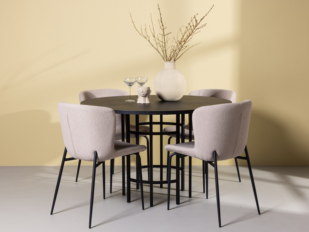 Dining set Dallas 4143 (Beige + Black)